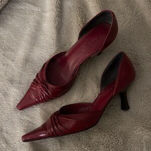 Aldo Burgundy Pointed Toe Heels